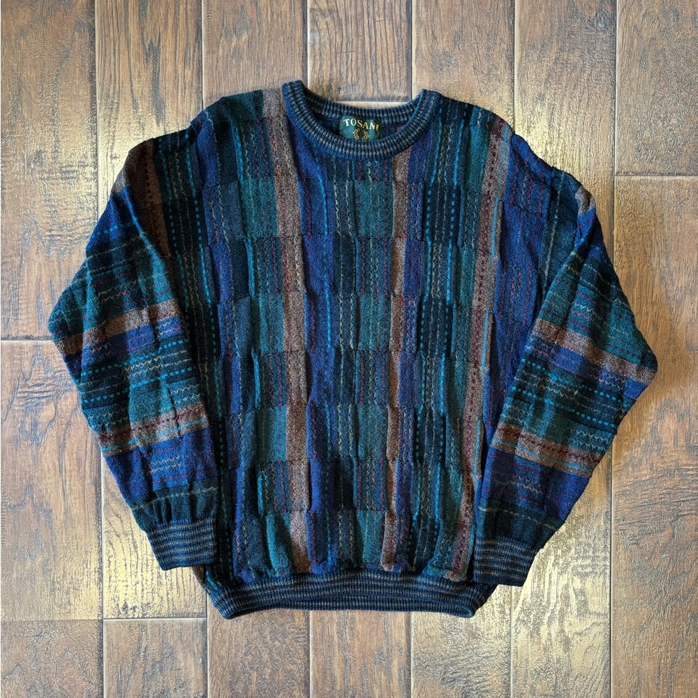 Vintage 90s Tosani 3D Knit Sweater